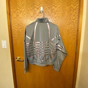 Matching holographic adidas suit